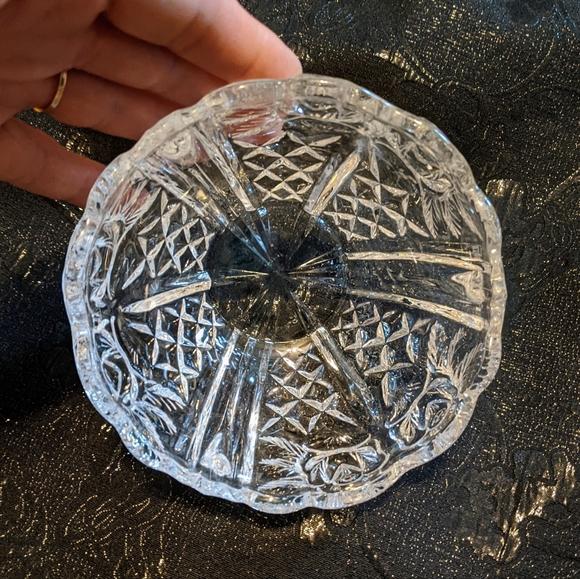 Anna Hutte Crystal Rose Bowl Hand cut Bleikristall Germany 24% Lead Crystal - Picture 8 of 9